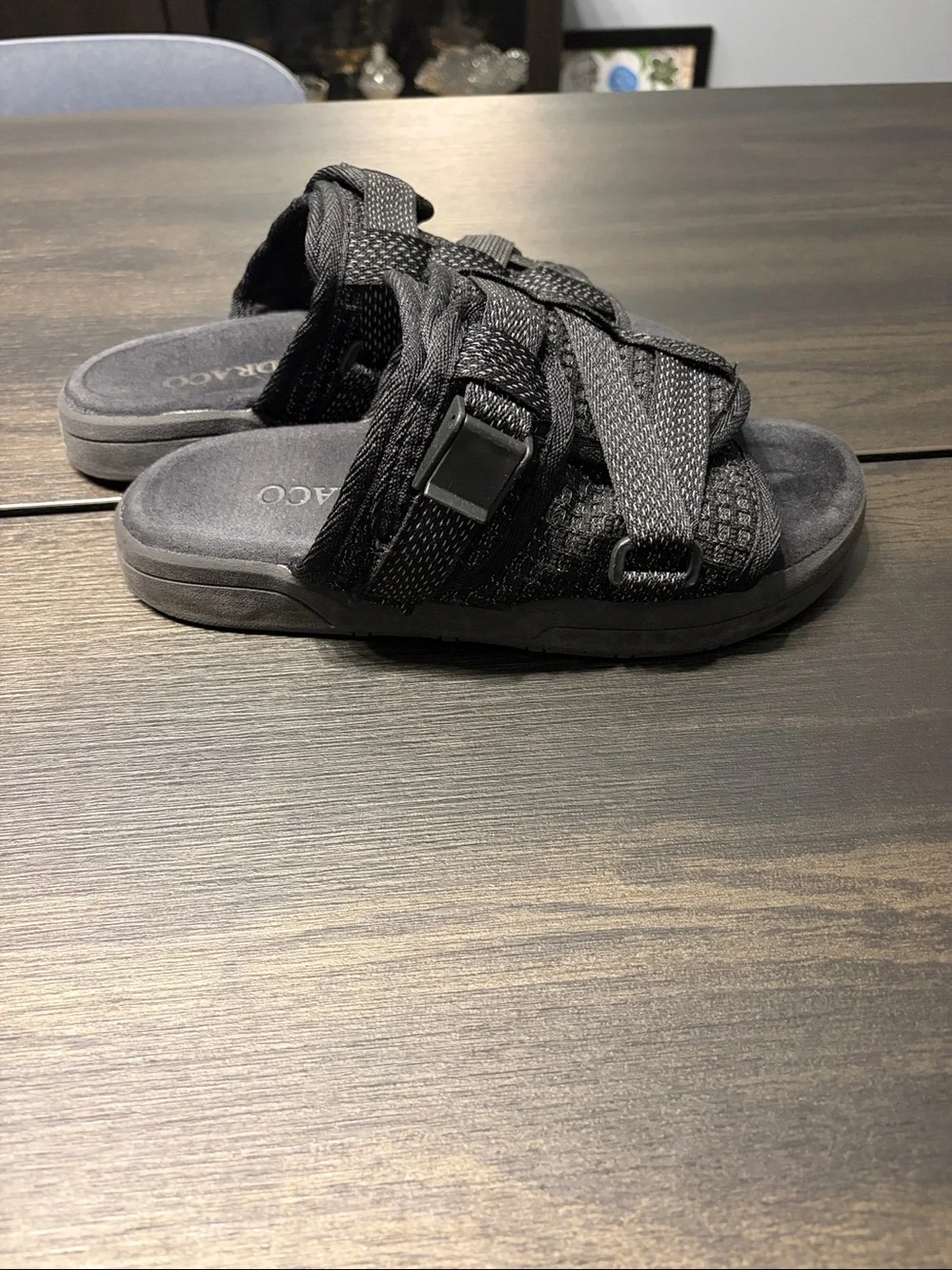 DracoSlidesThunderReflective SlidesSandalsSuede Comfort | UnisexMen 7-8 / W 9-10